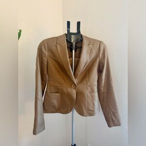 The Limited Tan Single-Button Tailored Blazer